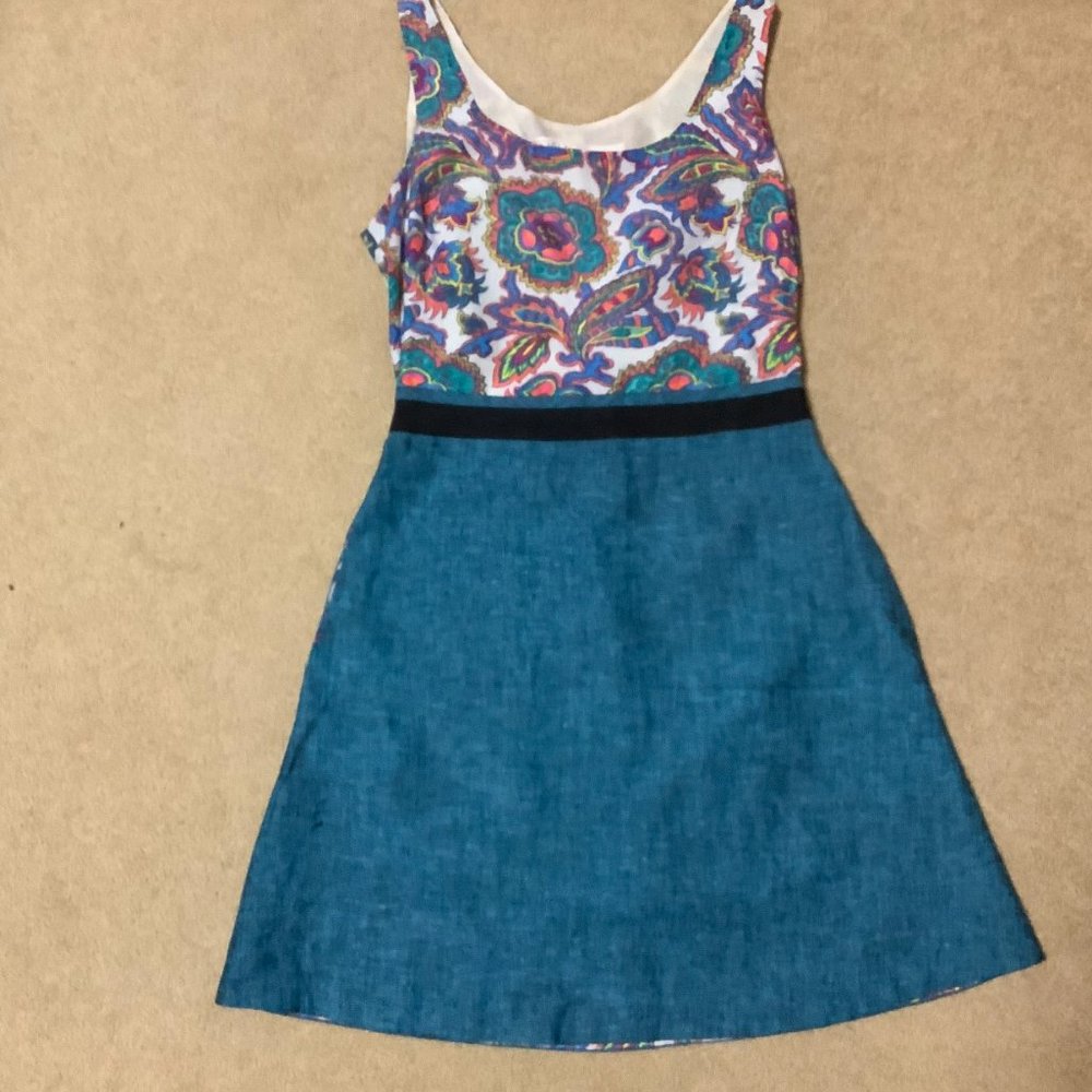 Rachel Rachel Roy Dress, blue/floral, size 2